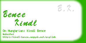 bence kindl business card